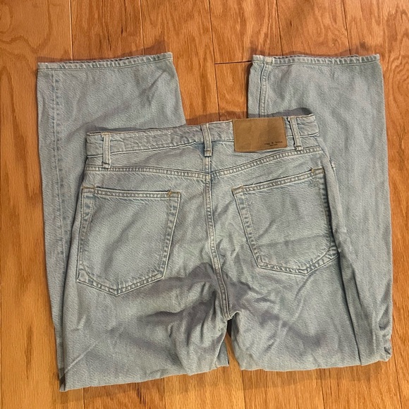 RAG AND BONE Logan feather weight low rise wide leg jeans size 30 - Picture 6 of 6
